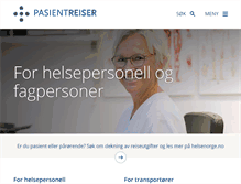 Tablet Screenshot of pasientreiser.no